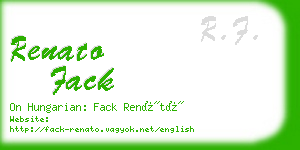 renato fack business card